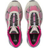 Pink sneakers, top view