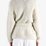 Tan jacket, full body view