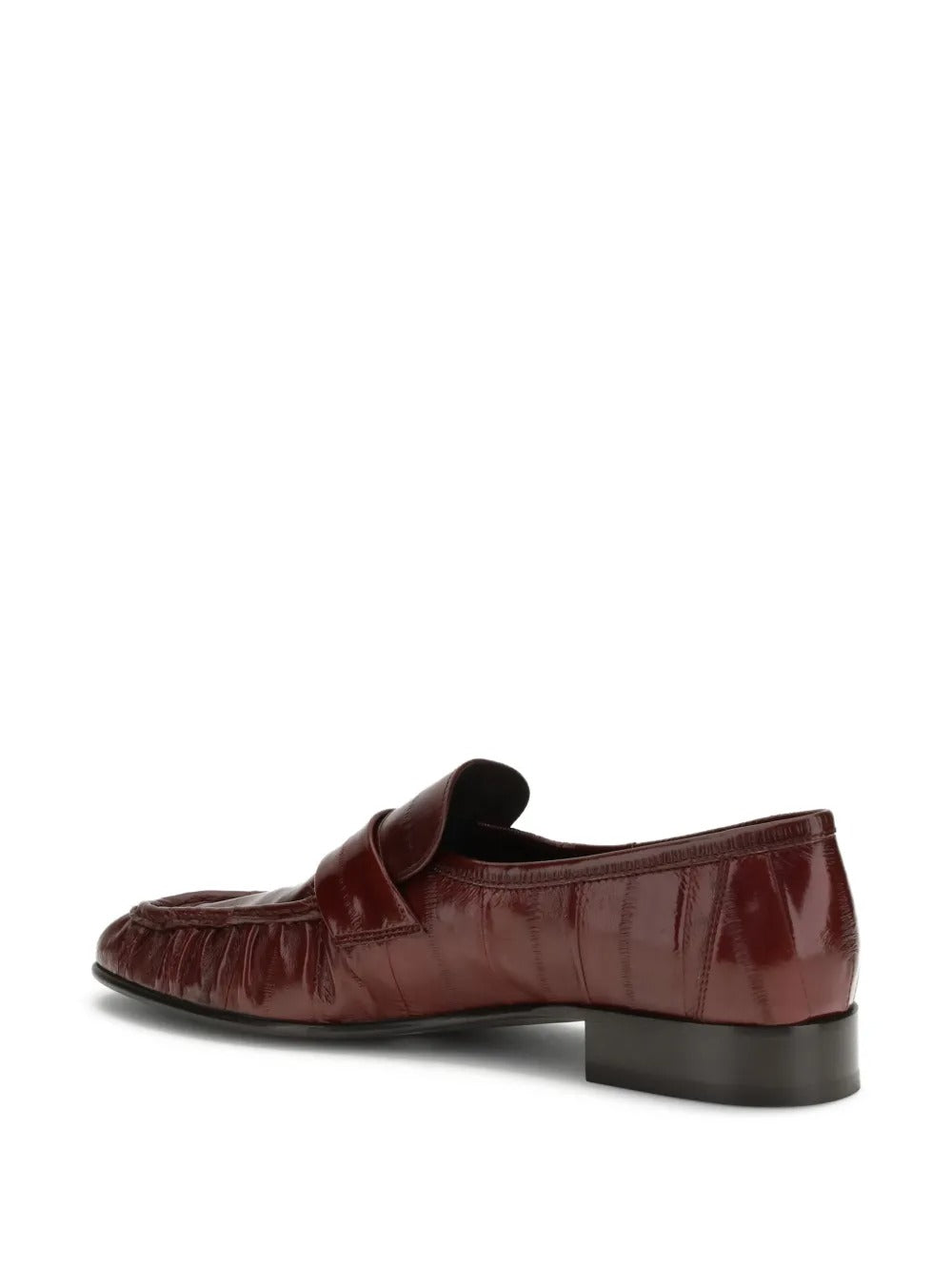 Brown loafer, back view