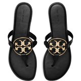 Black sandals, top view