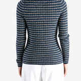 AURALEE - Women Shetland Wool Cashmere Rib Knit Crewneck Cardigan