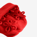COMME DES GARCONS NOIR - Women Floral-Applique Ribbed Knit Beanie