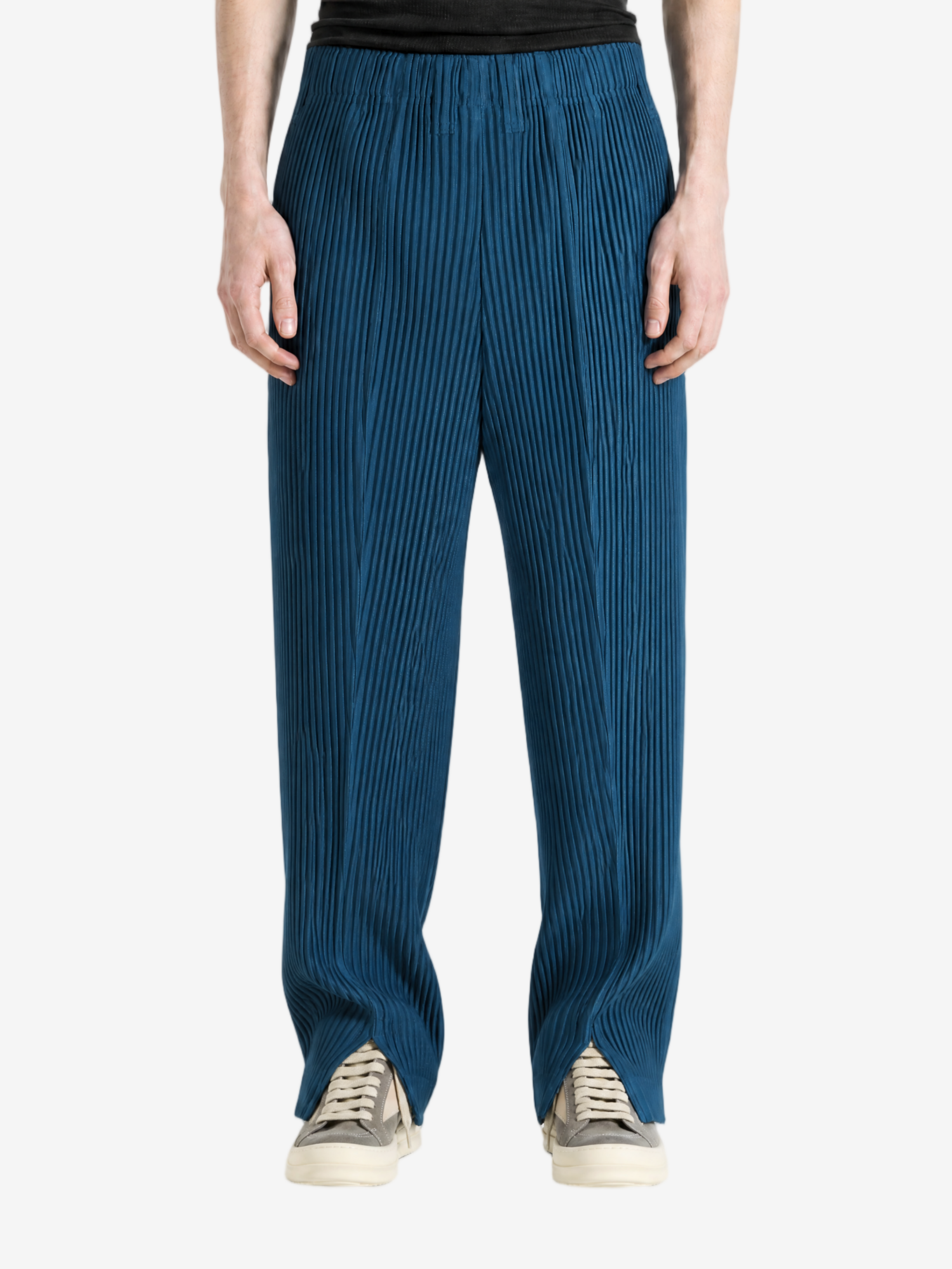Blue pants, full body view