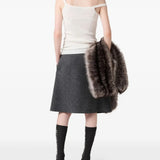 White knitwear, full body view