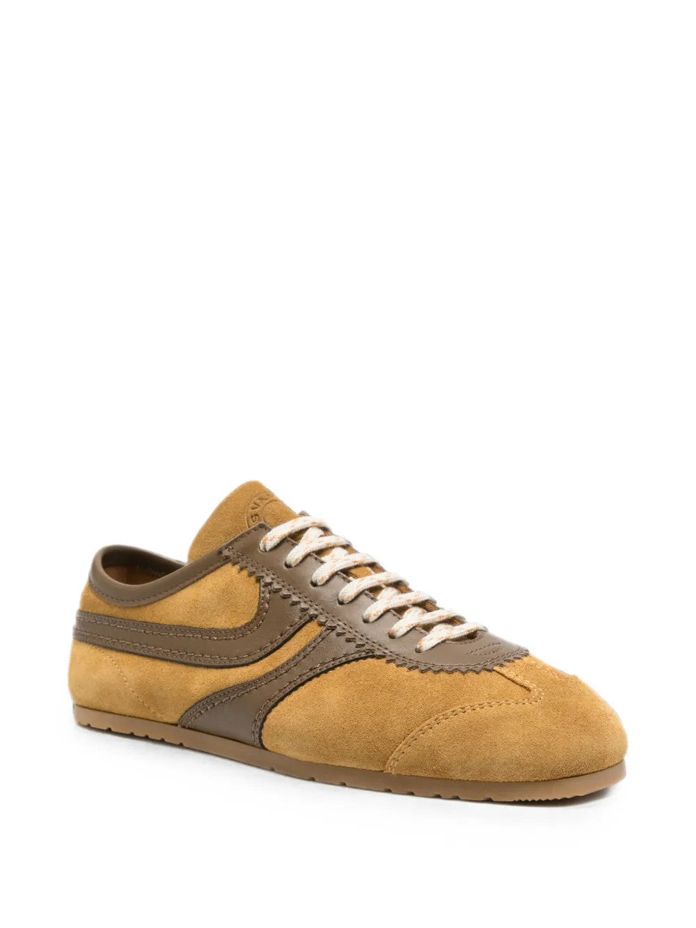 Tan shoes, front view