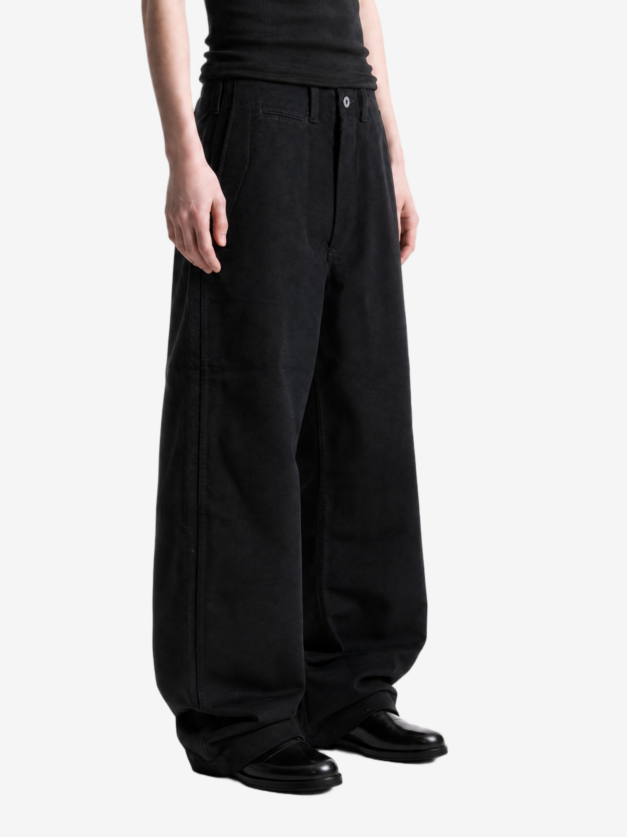 Black pants, full body view