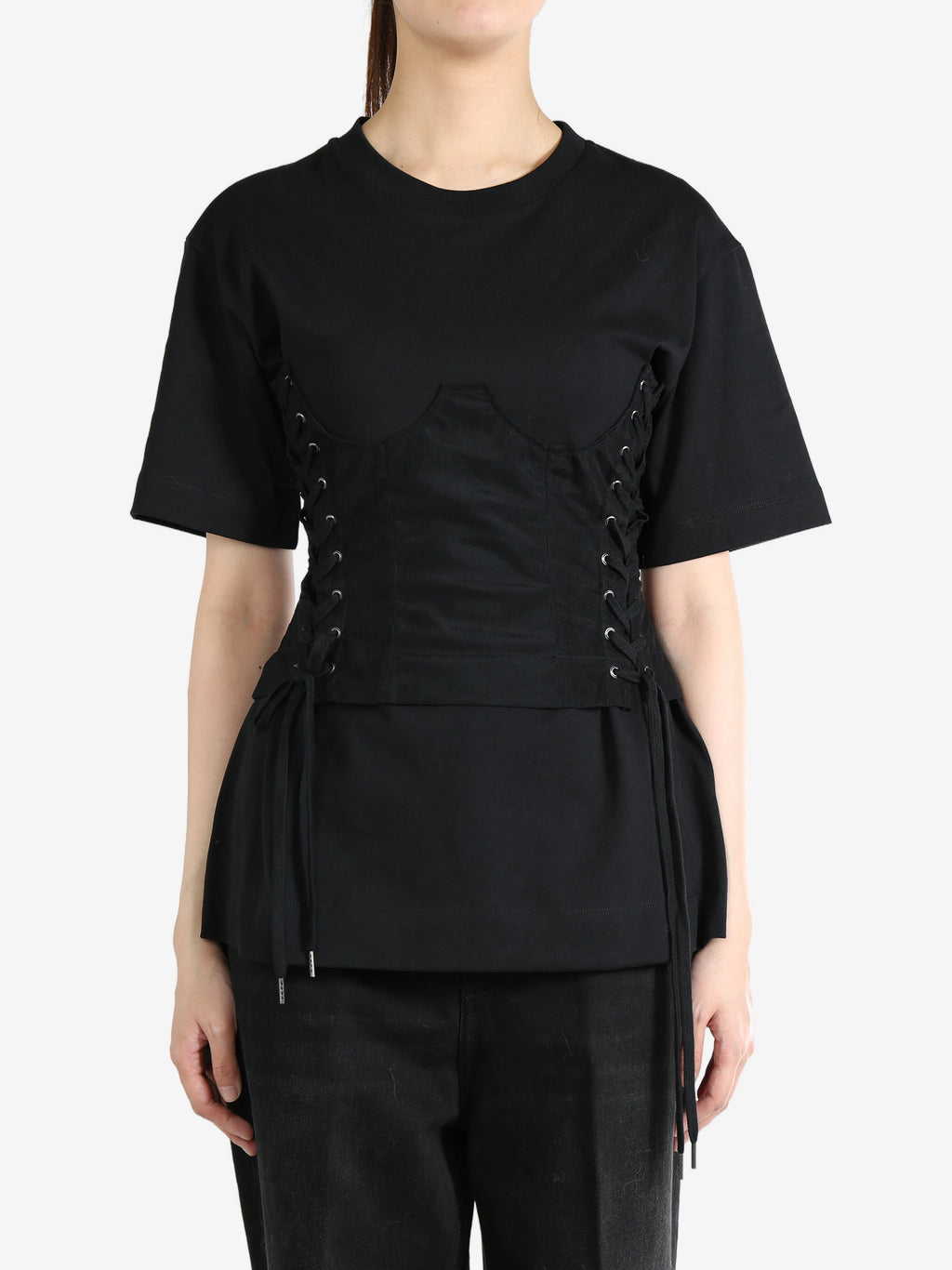 SIMONE ROCHA - Women W/Corset Panel Boxy T-Shirt