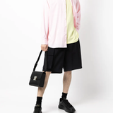 Pink shirt, full body view