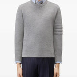 Grey knitwear, front view