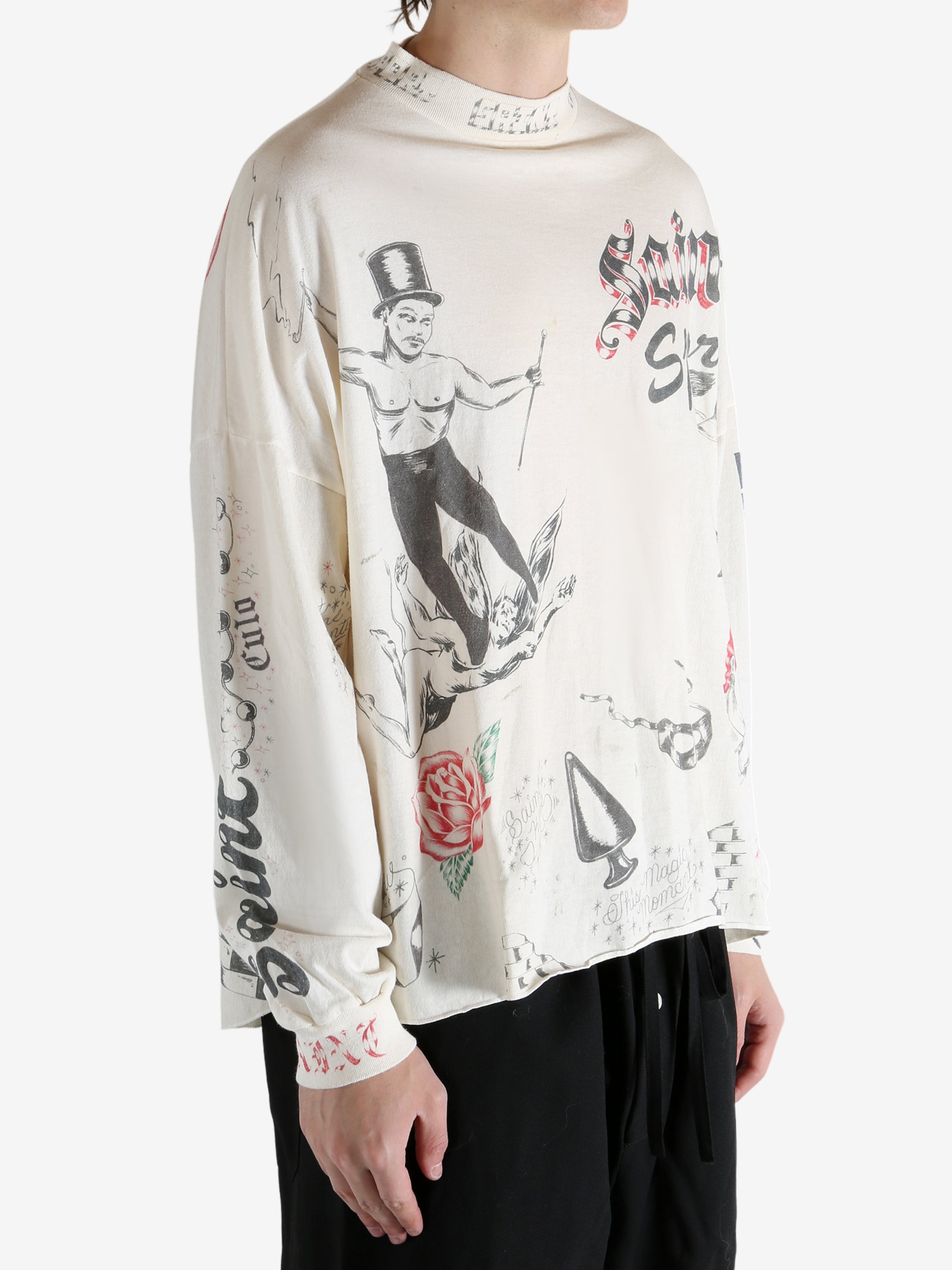 White t-shirts worn by a person, showing the t-shirts fit