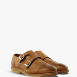 Tan shoes, front view