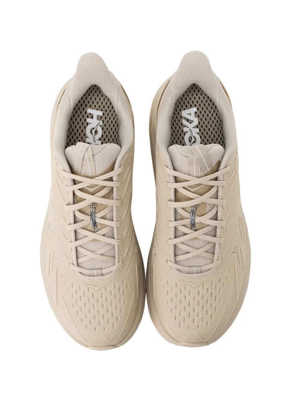 Tan shoes, front view