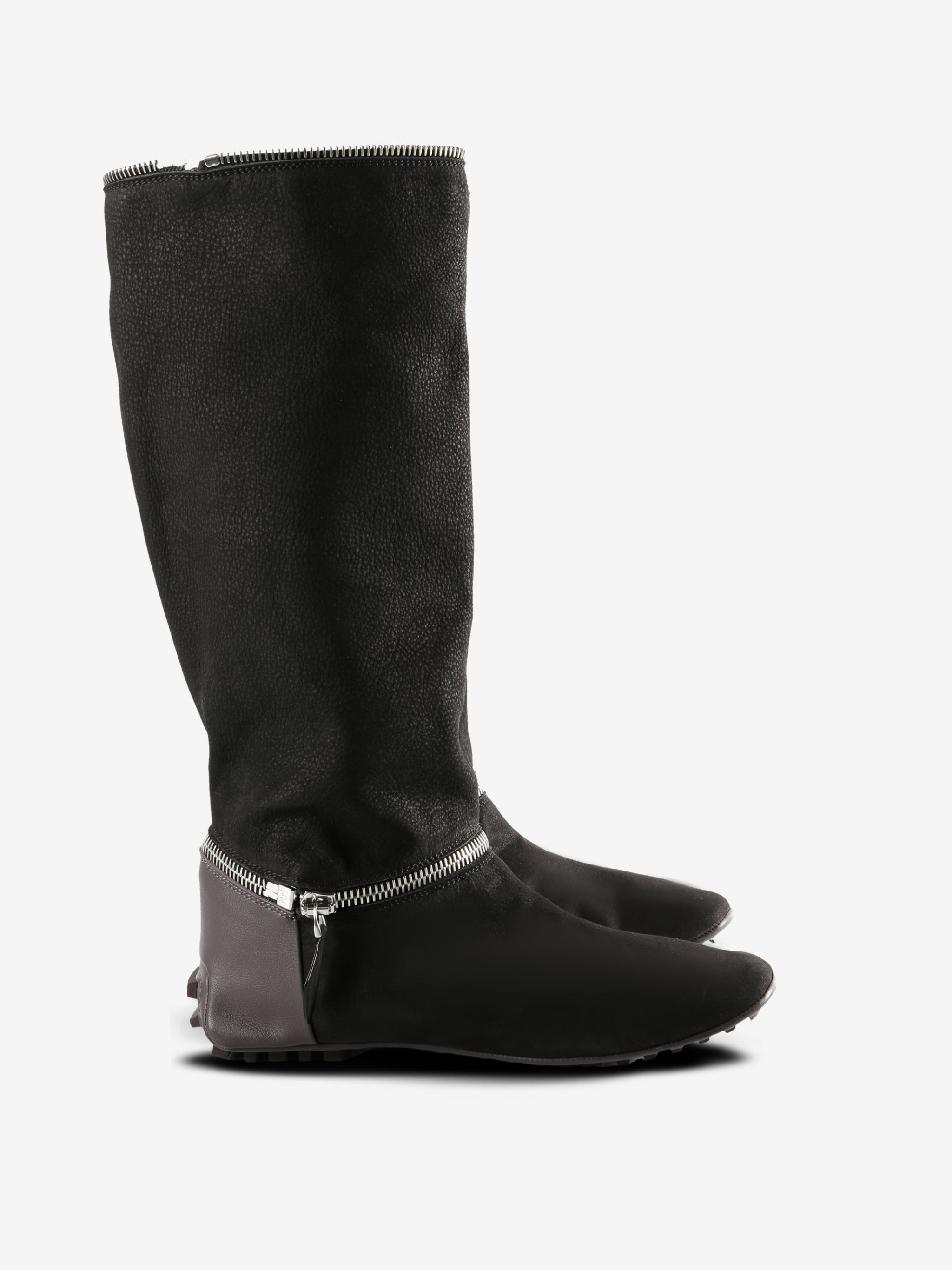 Black boots, front view