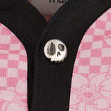 Close up of Pink t-shirt, showing detail