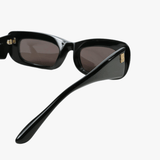Black glasses, back view