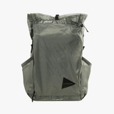 Grey backpack, front view