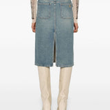 COURRÈGES - Women 2-Pocket Denim Skirt