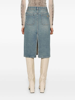 COURRÈGES - Women 2-Pocket Denim Skirt