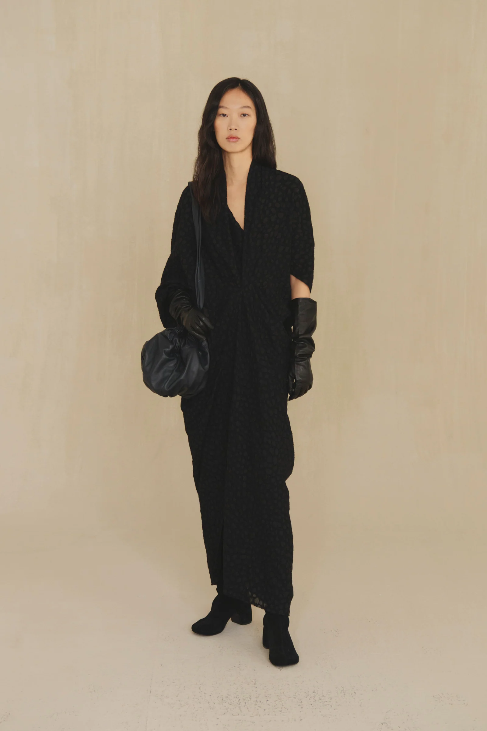 Black dress, full body view