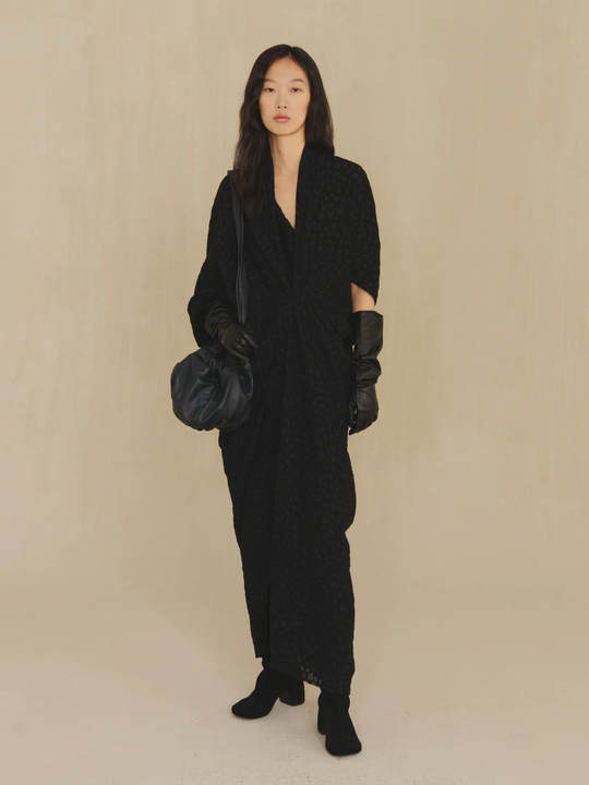 Black dress, full body view