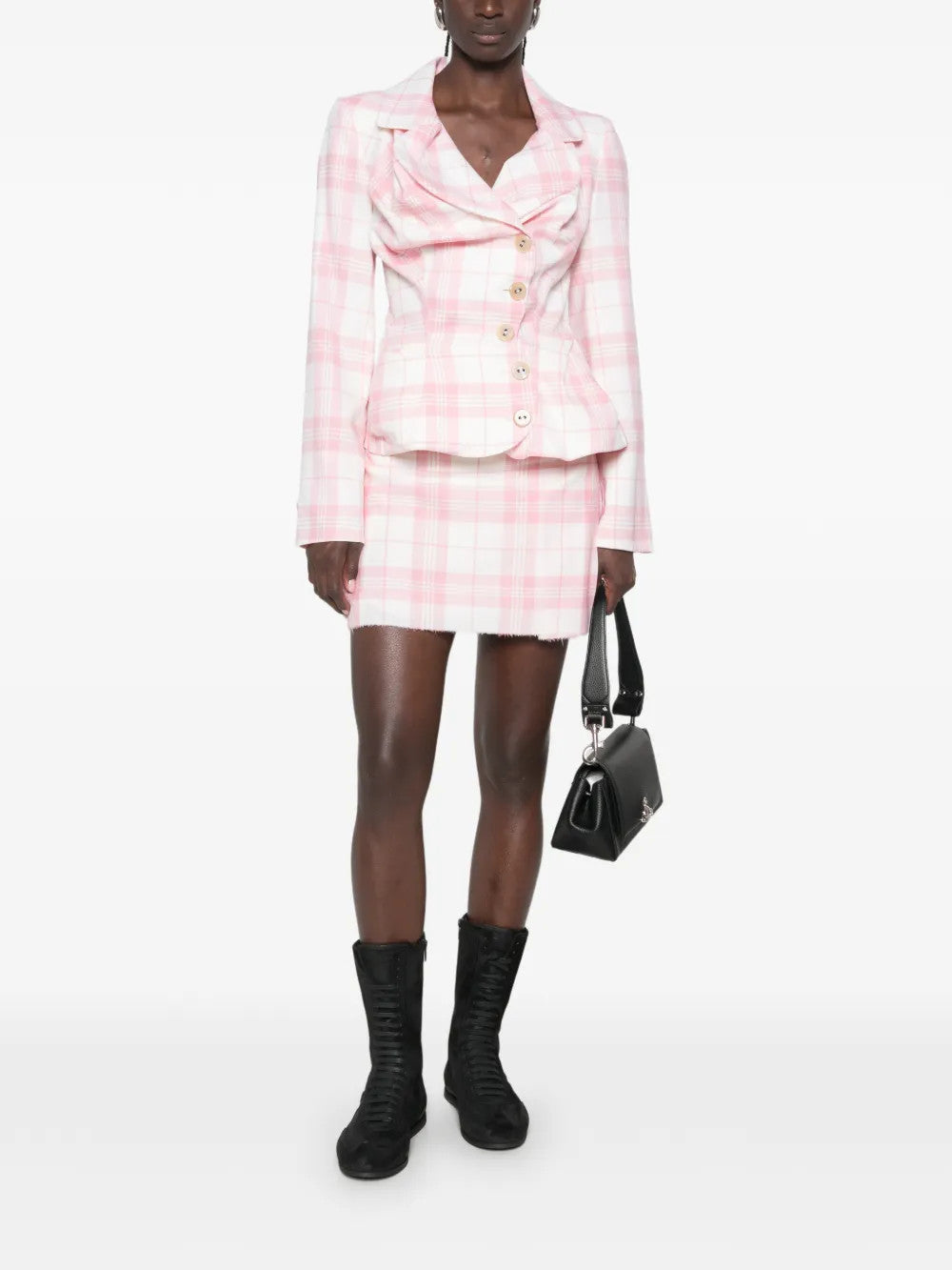 Pink jacket, full body view