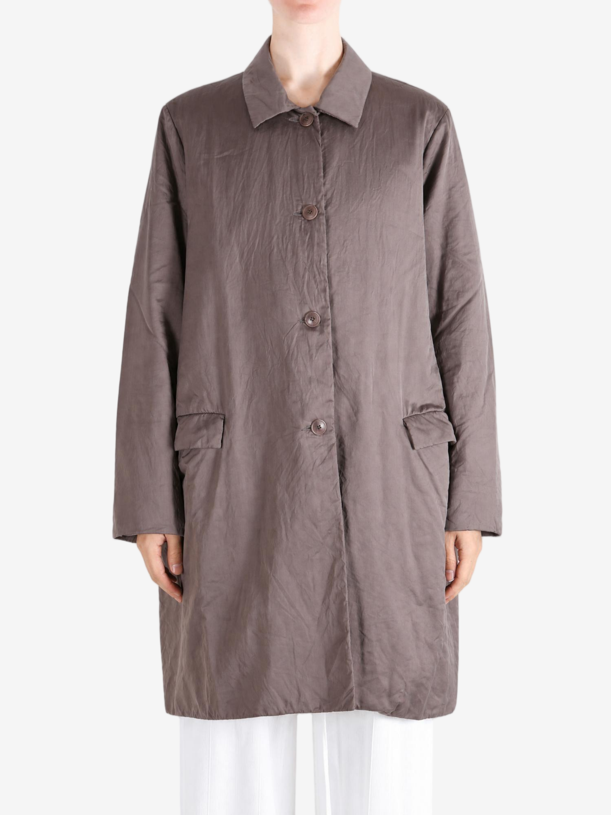 Brown jacket, full body view