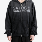 Black hoodie, full body view