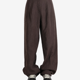 Brown pants, full body view