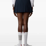 THOM BROWNE - Women Wool Mini Length Drawstring Pleated Skirt