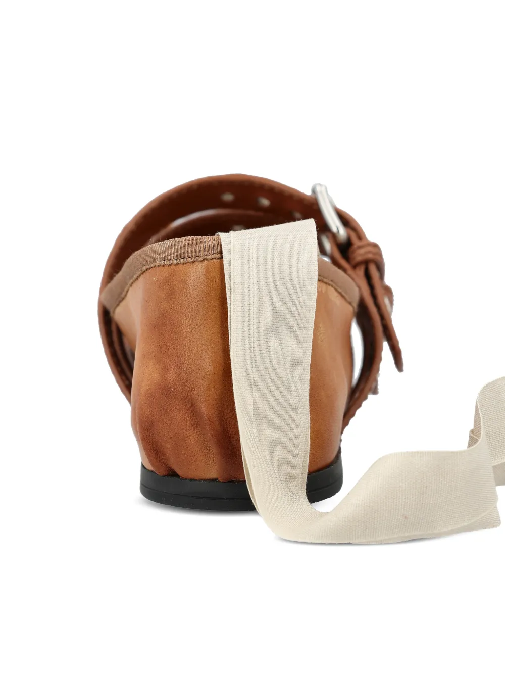 Brown shoes, back view