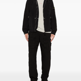 Black parka, full body view