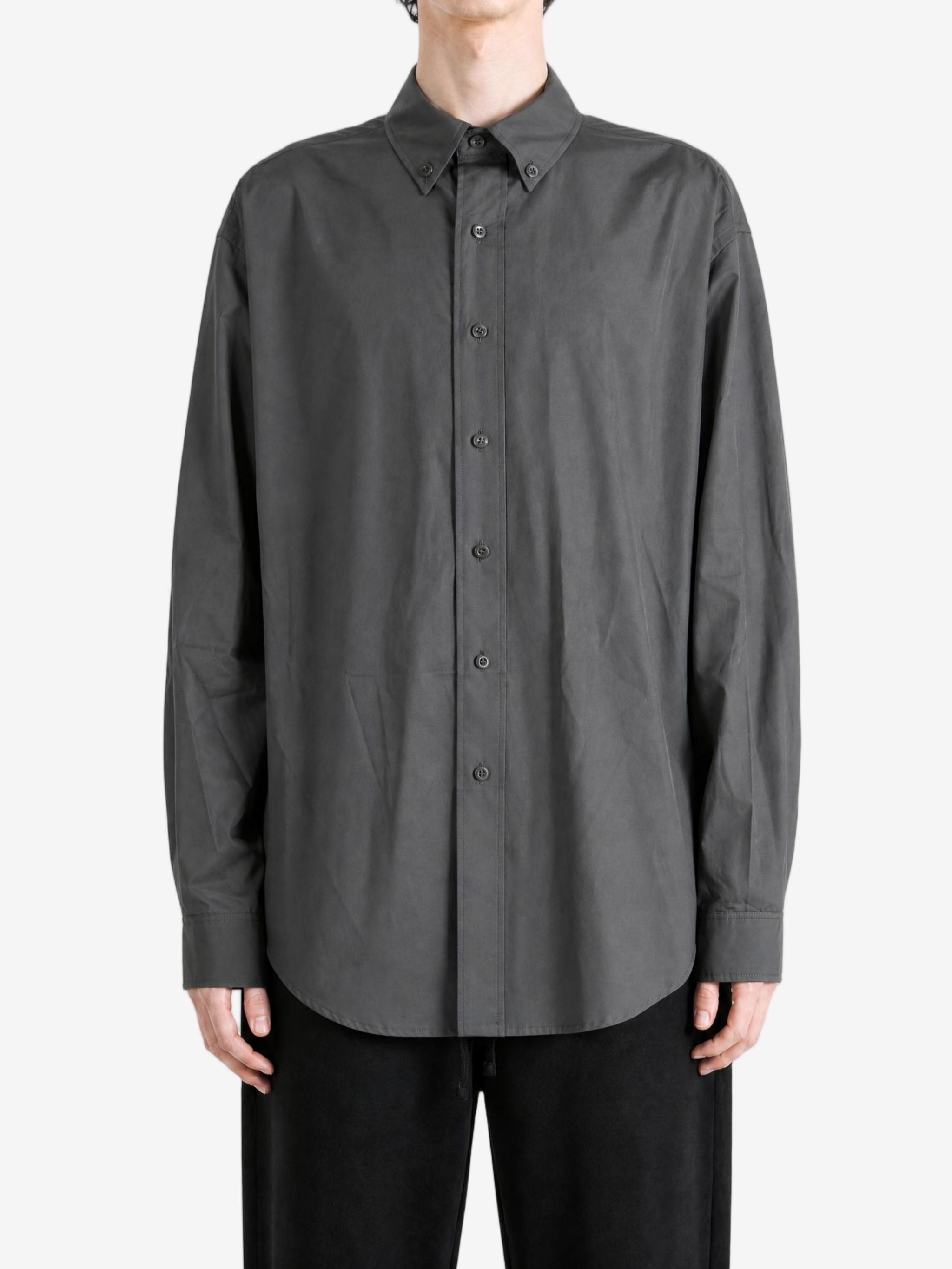 Grey shirt, full body view