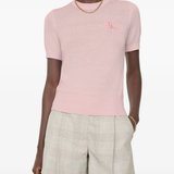 Pink tops worn by a person, showing the tops fit