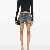 BALENCIAGA - Women Mini Denim Shorts