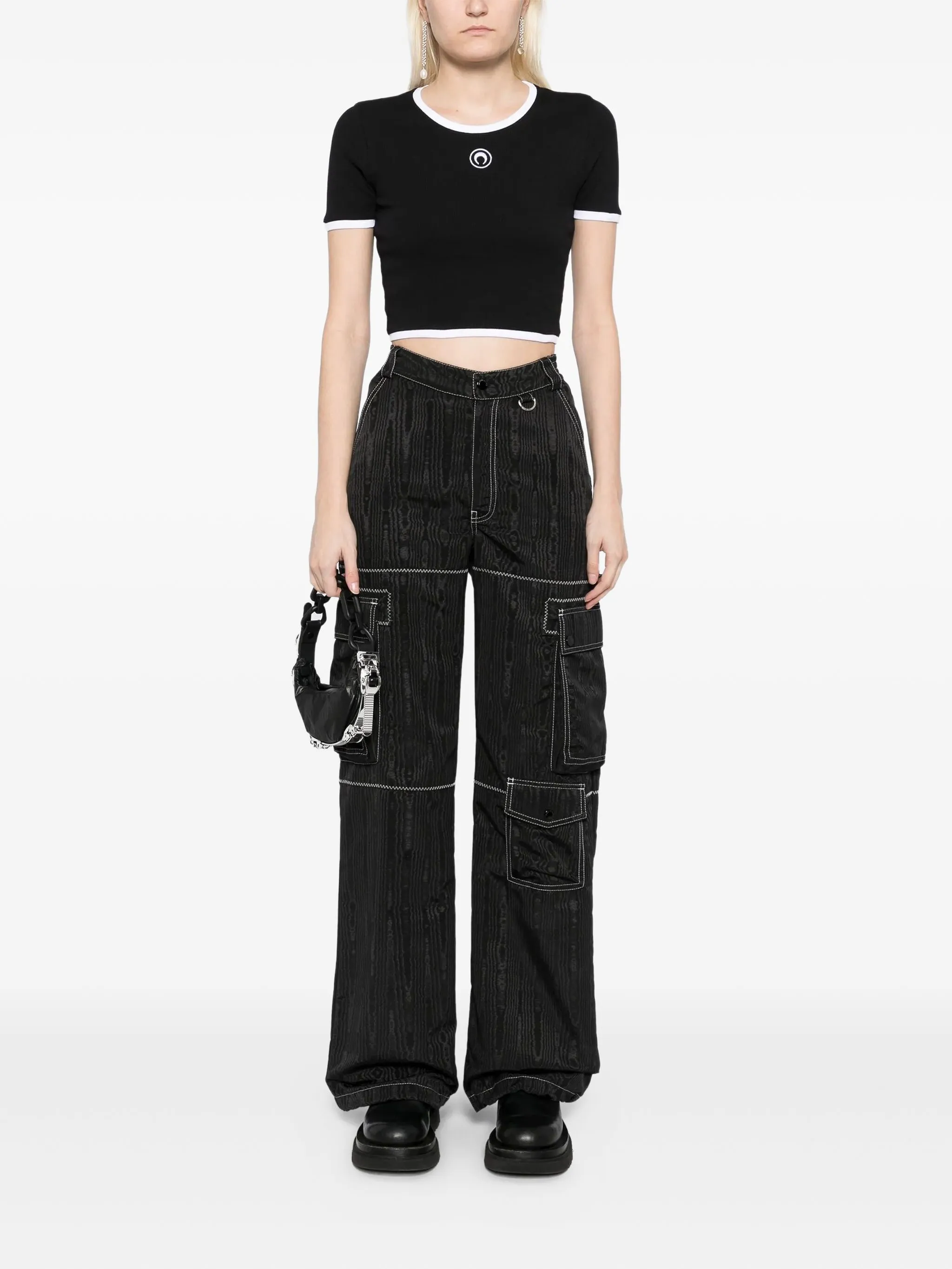 Black top, full body view