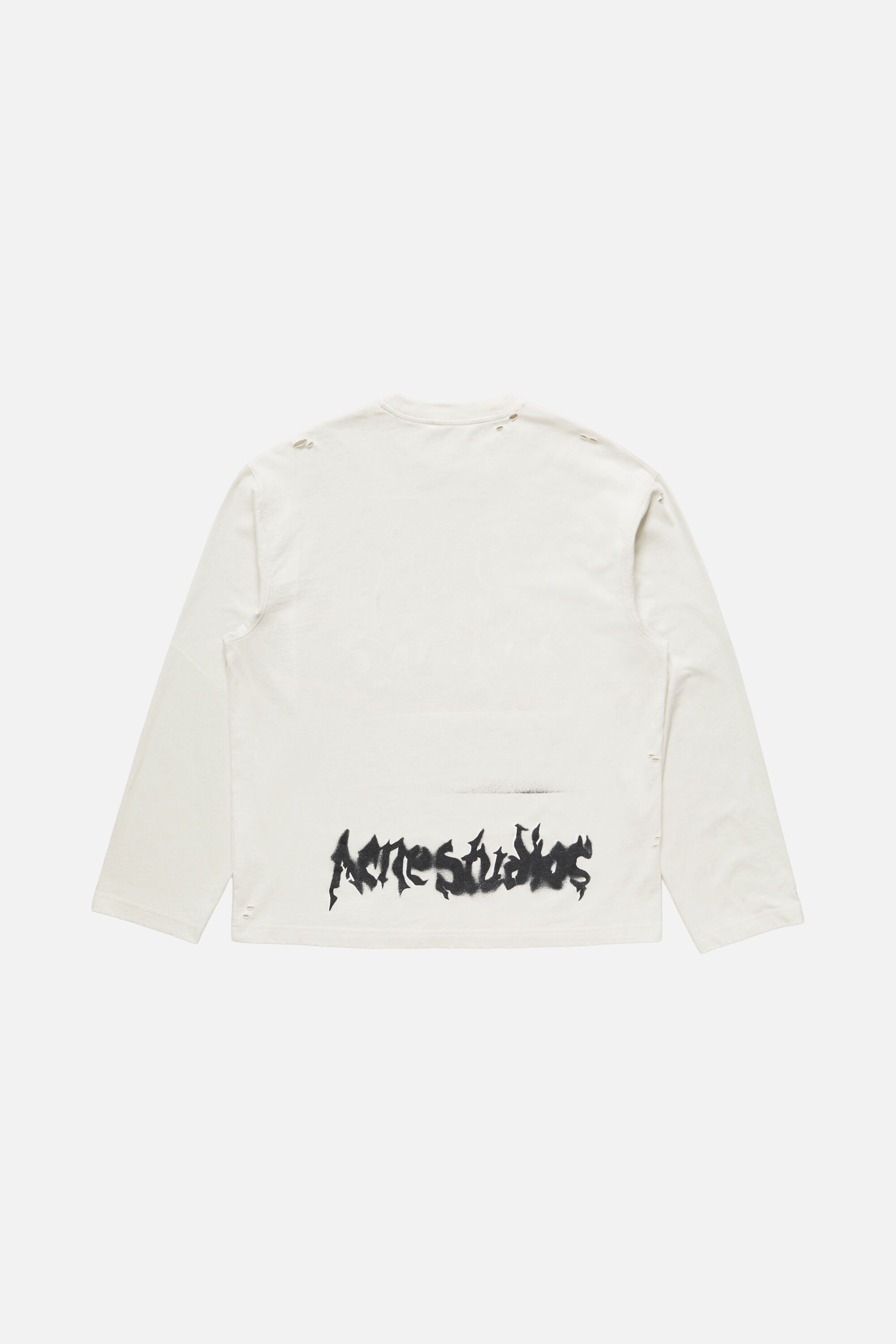 Tan t-shirt, back view
