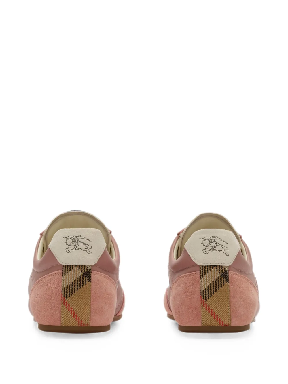 Pink sneakers, back view