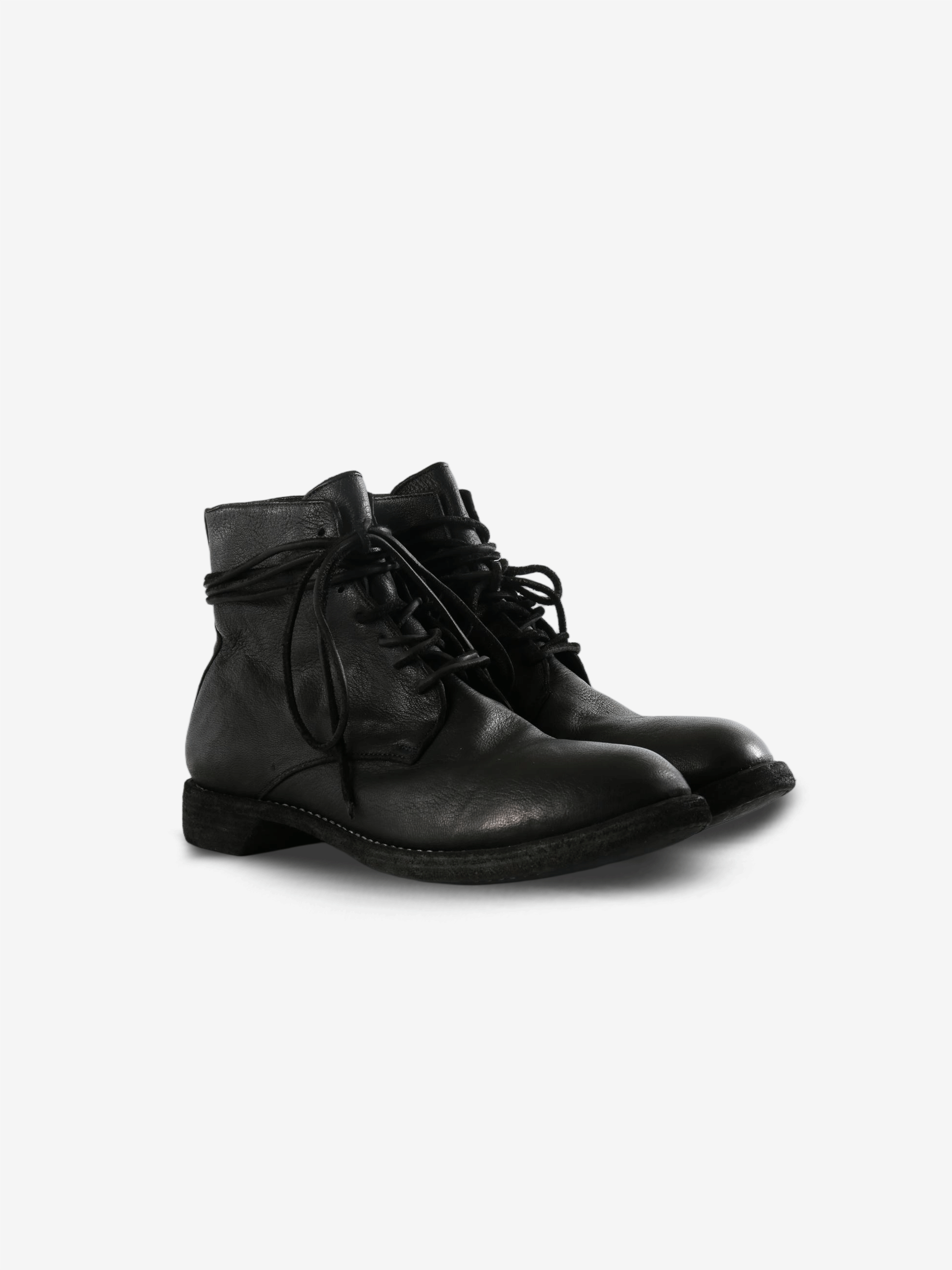 Black boots, front view