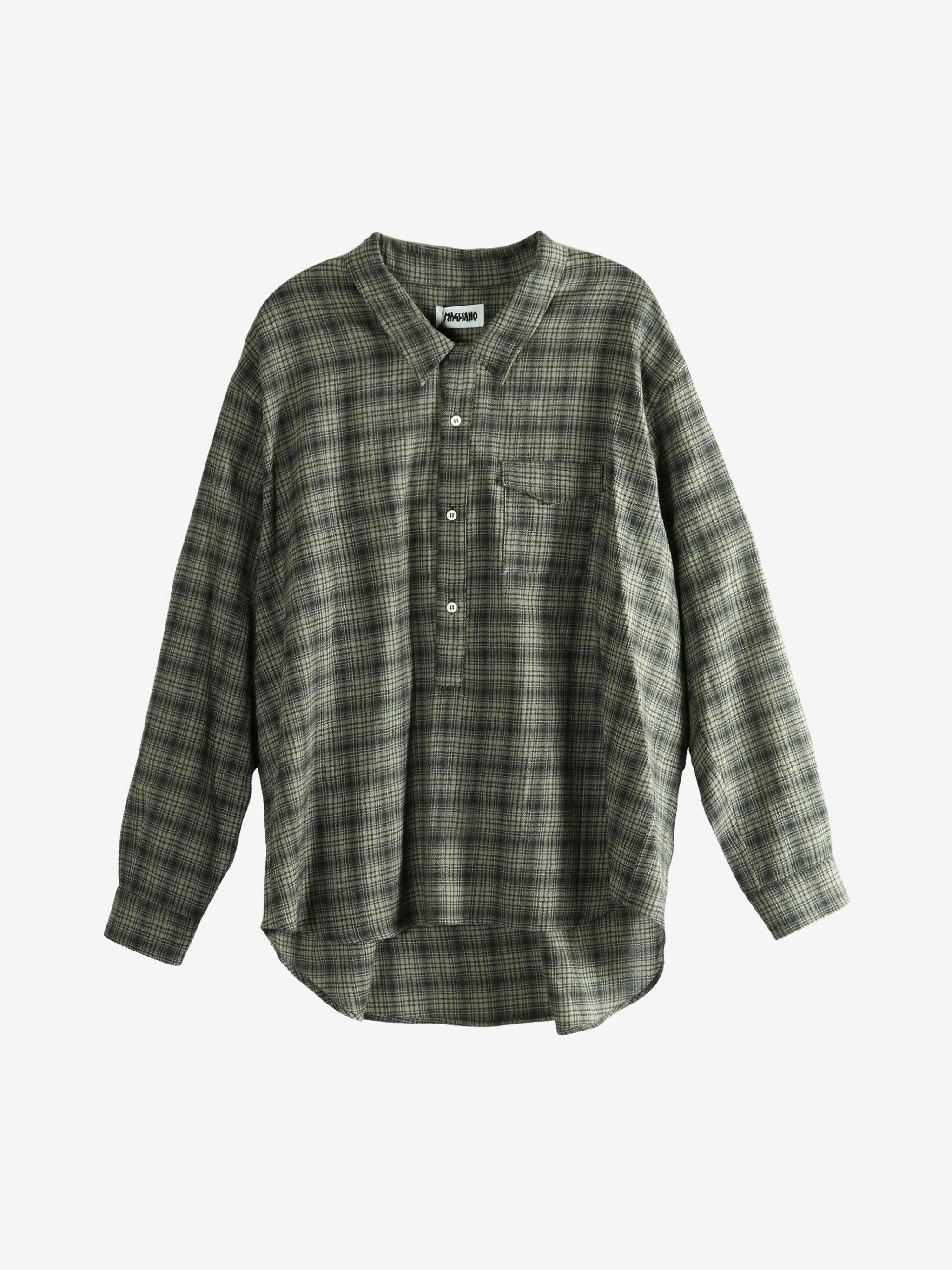 Green shirts, front view