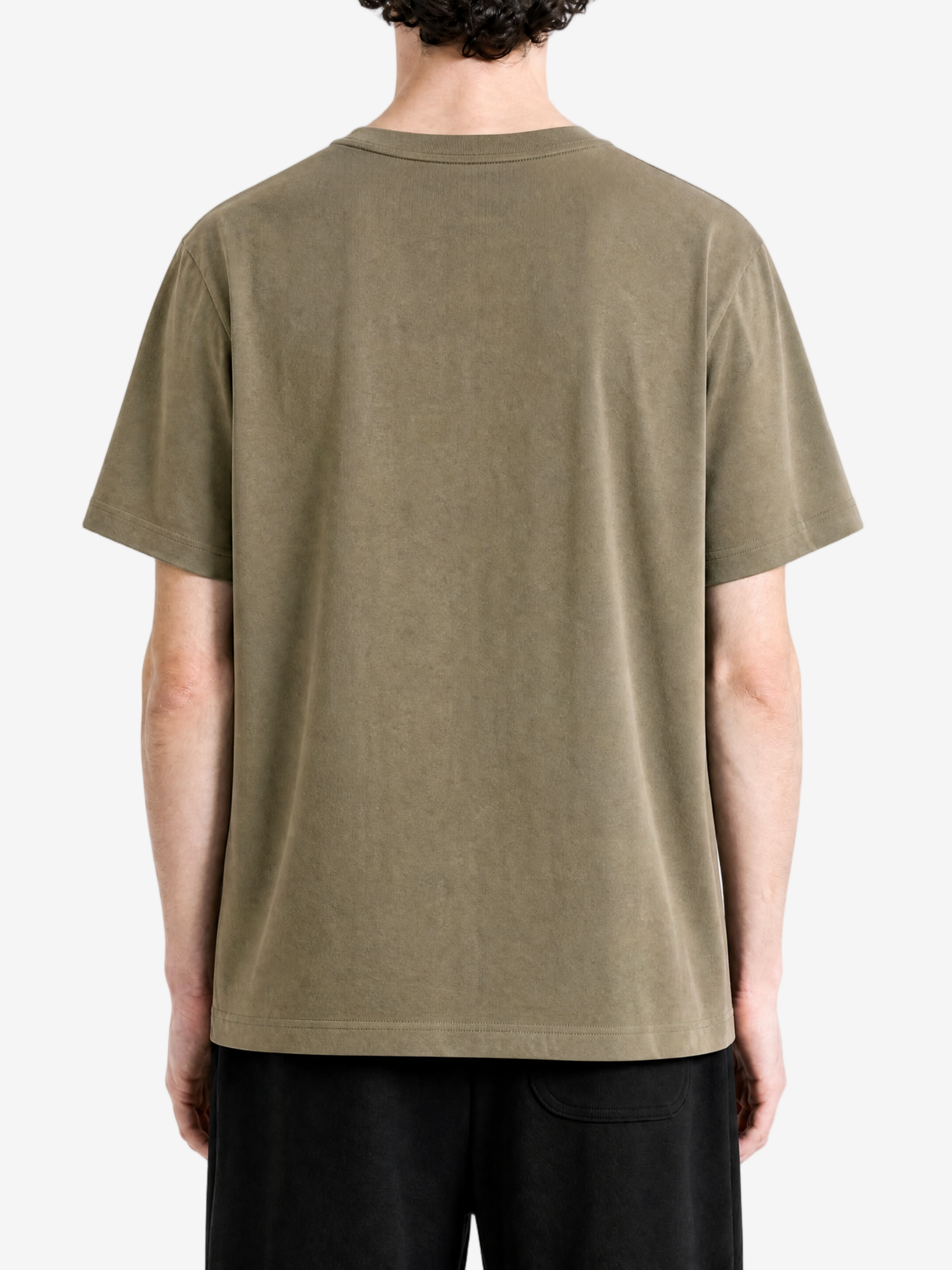 Blue t-shirt, full body view