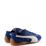 Blue sneakers, side view