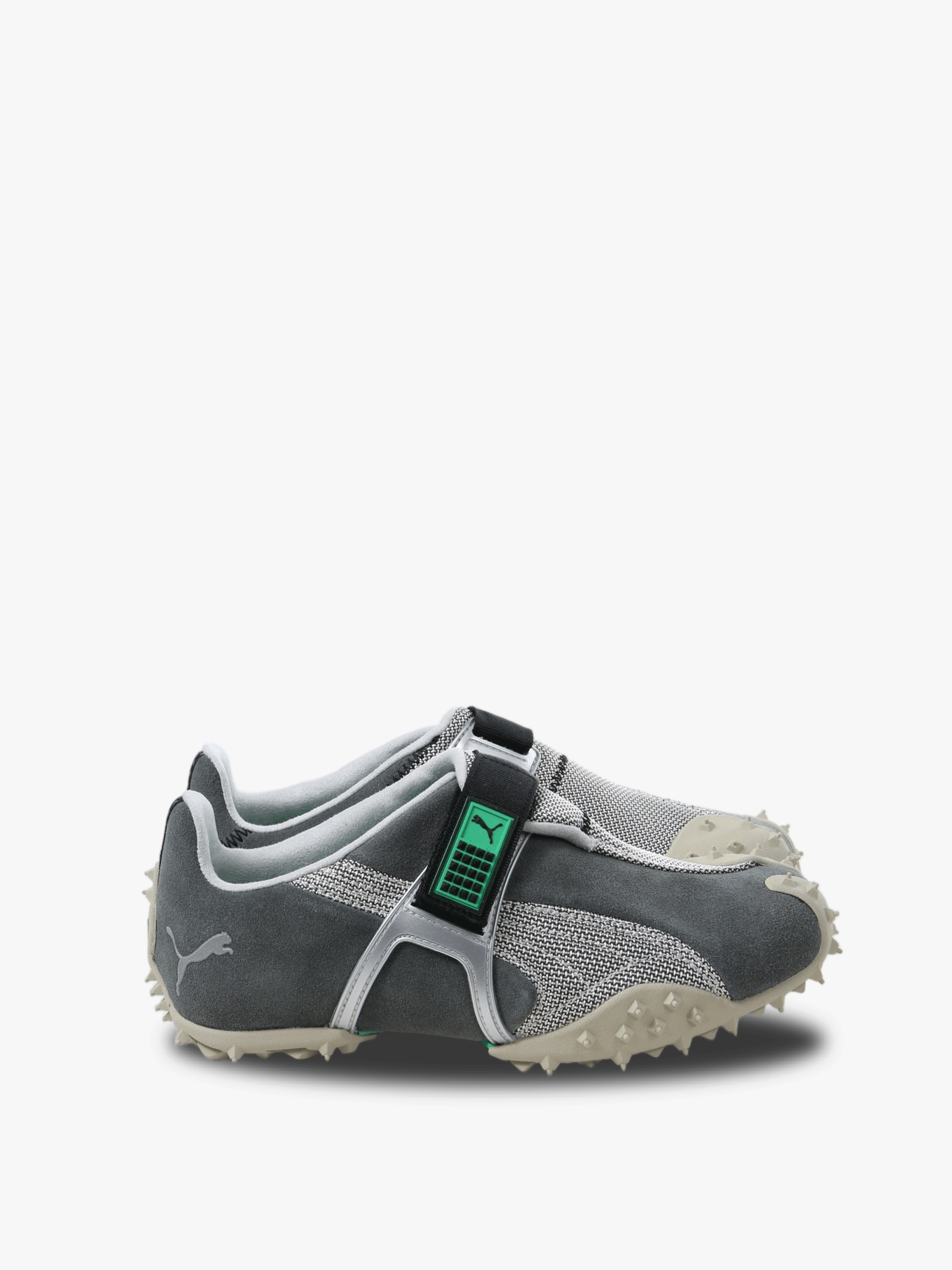 Grey sneakers, front view