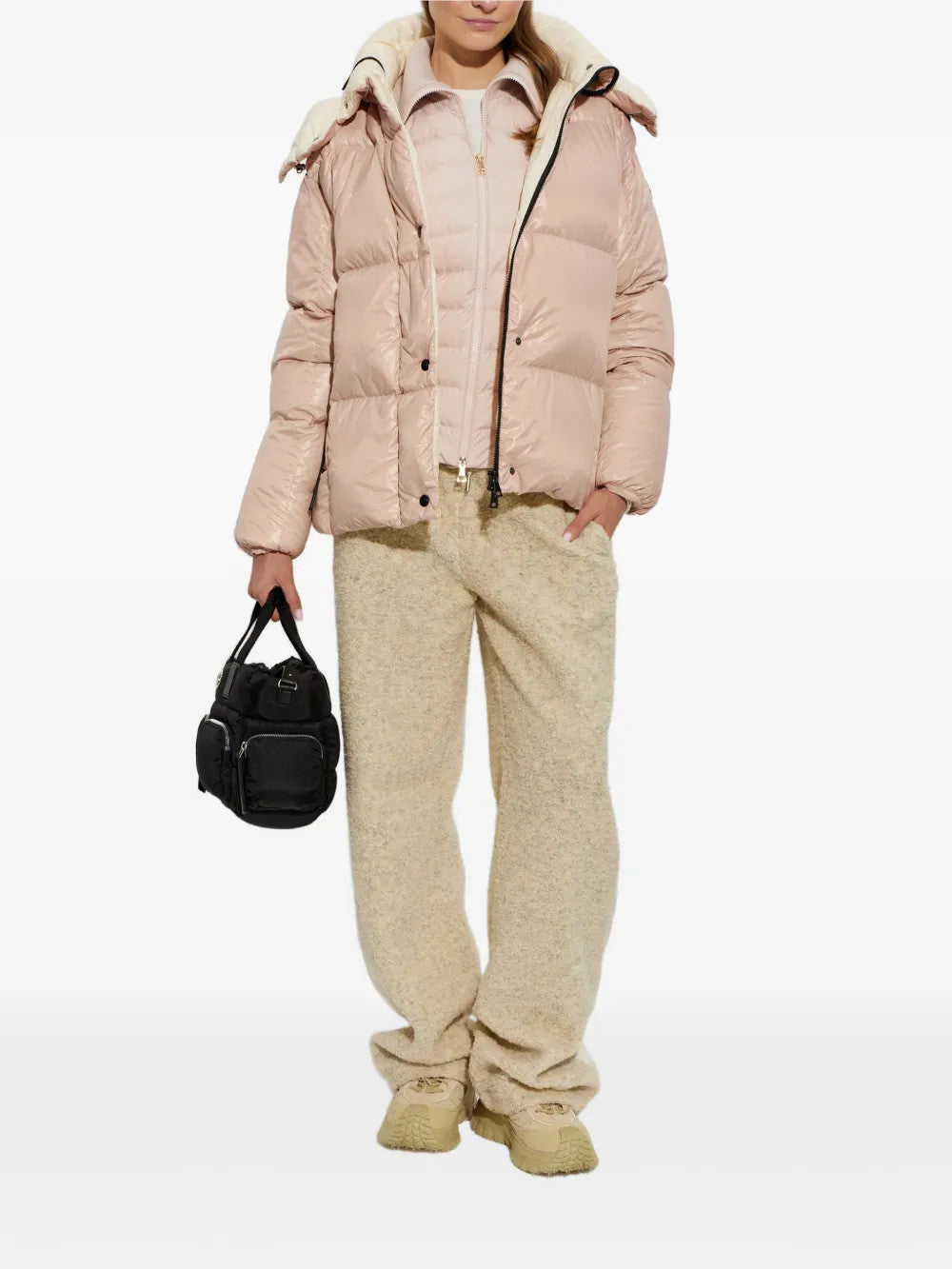 Pink jacket, full body view