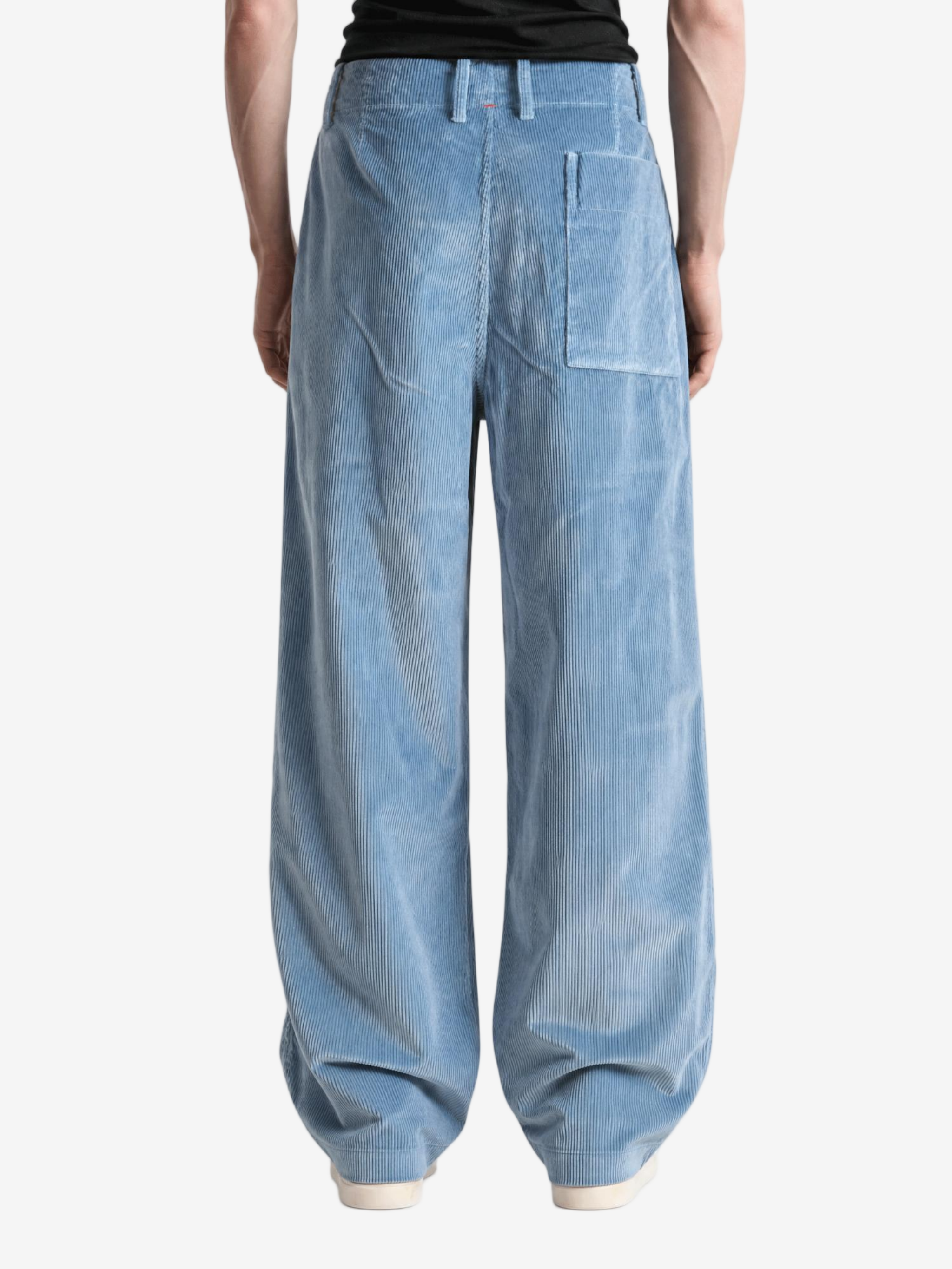 Blue pants, full body view