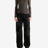 Brown tops, full body view