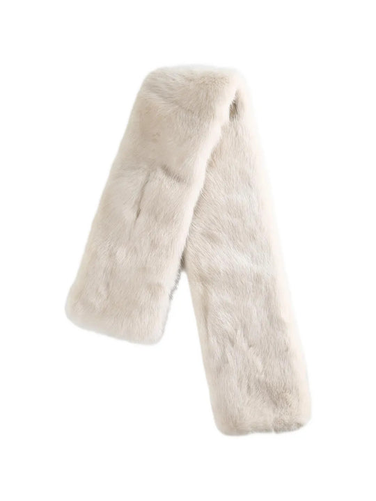 White scarf, front view
