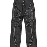 THUG CLUB - Men Tribal Denim Pants
