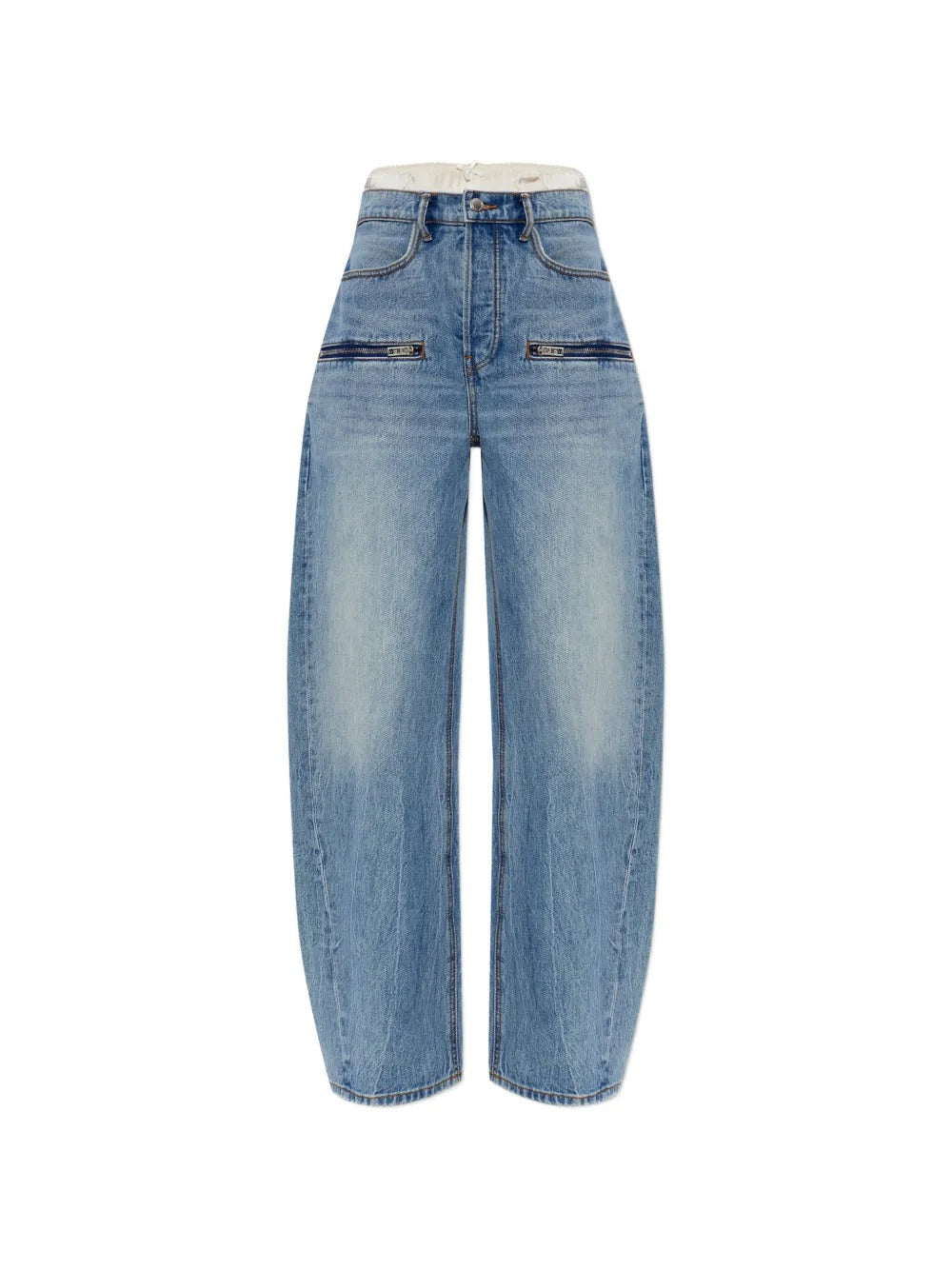 Blue jeans, front view