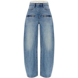 Blue jeans, front view