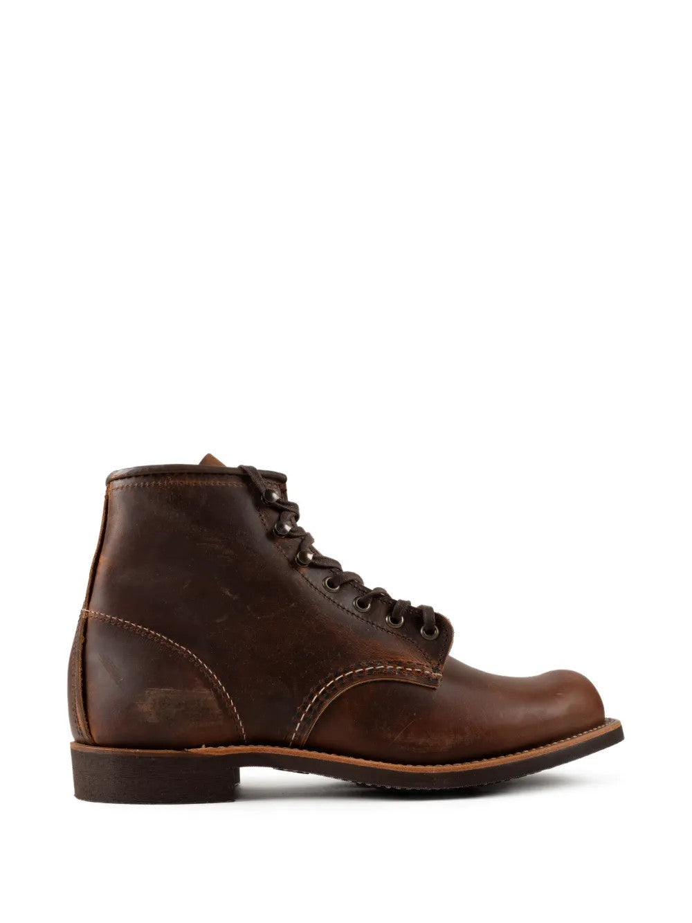 Brown boots, side view
